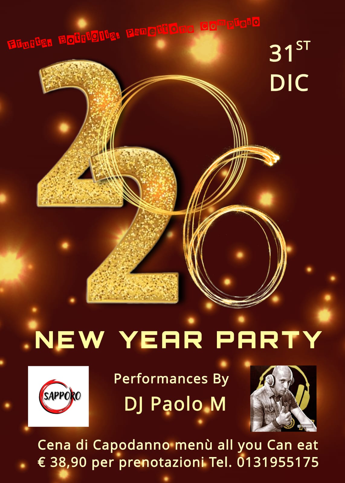 Flyer Capodanno - New Year Party - Sapporo
